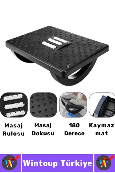 Premium Ev Ofis Gündelik Kullanım Bel Dik Duruş Bozukluğu Düzelten Eğimli Ayak Destek Masaj Aleti - 3