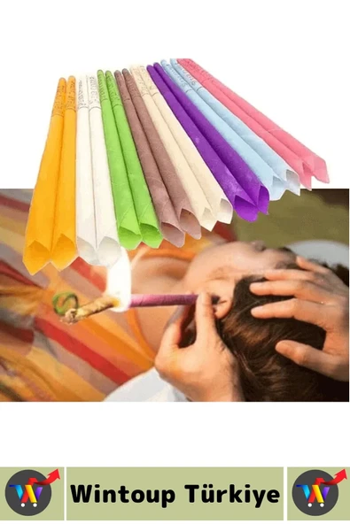 Özel Üretim Doğal Basınçlı Kulak Zor Nokta Kir Temizleme Indian Aromaterapi Renkli Kulak Mumu 4 Adet - 2