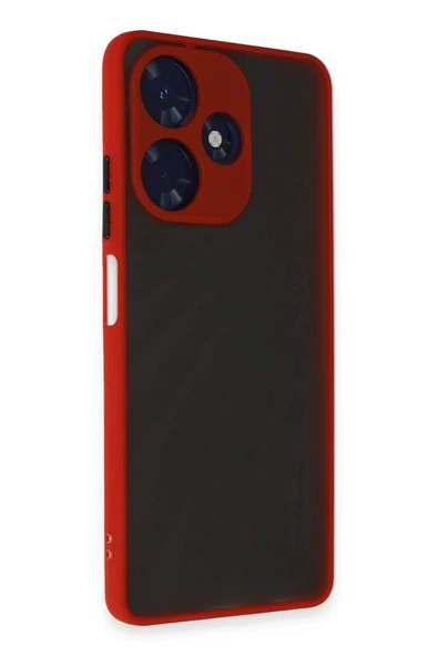 İnfinix Hot 30 4G Kılıf Montreal Silikon Kapak - Kırmızı - Resim 2