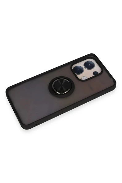 Xiaomi Redmi Note 13 4G Kılıf Montreal Yüzüklü Silikon Kapak - Siyah - Resim 4