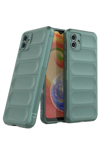 Samsung Galaxy A05 Kılıf Optimum Silikon - Koyu Yeşil - Resim 3