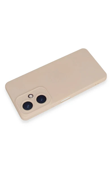 Vivo Y27 Kılıf Nano içi Kadife Silikon - Pudra - Resim 3