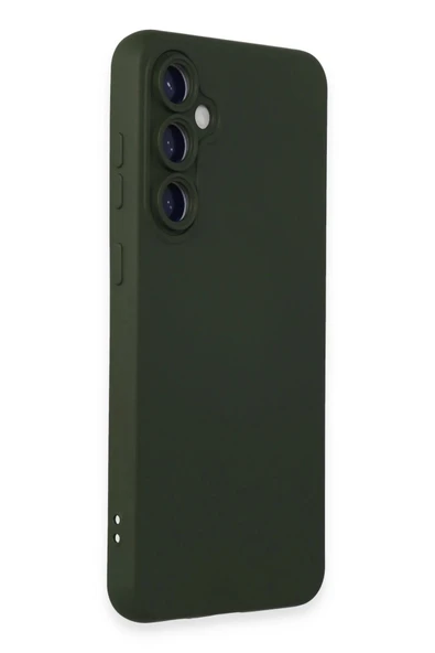 Samsung Galaxy S24 Kılıf Nano içi Kadife Silikon - Koyu Yeşil - Resim 2