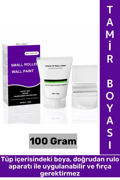 Küçük Duvar Yama Onarım Rötüş Su Küf Neme Dayanıklı Rulo Başlık Fırça Gerektirmez Duvar Tamir Boyası