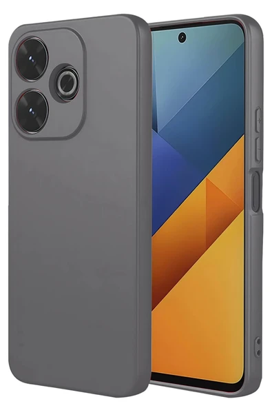 Xiaomi Redmi 13 4G Kılıf Nano içi Kadife Silikon - Gri ürün görseli