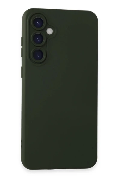 Samsung Galaxy S24 Kılıf Nano içi Kadife Silikon - Koyu Yeşil ürün görseli 1