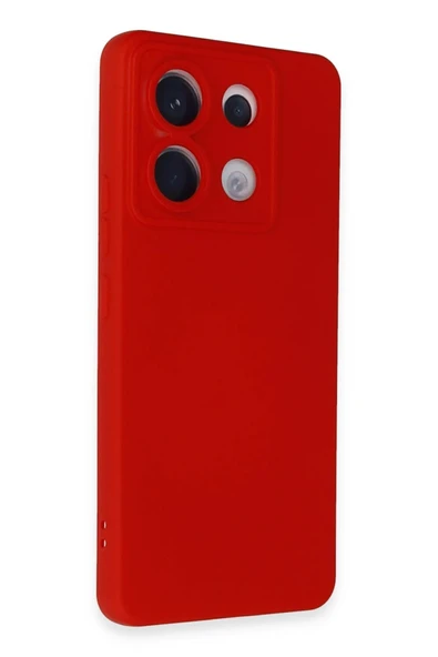 Xiaomi Redmi Note 13 Pro 5G Kılıf Nano içi Kadife Silikon - Kırmızı - Resim 3