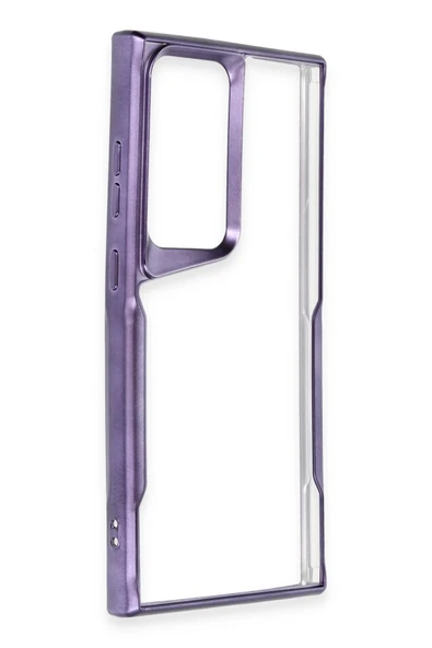 Samsung Galaxy S23 Ultra Kılıf Boyi Silikon Kapak - Derin Mor - Resim 2