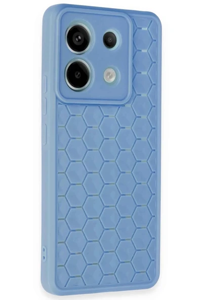 Xiaomi Redmi Note 13 Pro 5G Kılıf Petek Silikon Kapak - Mavi - Resim 3