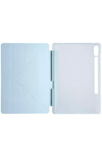 Samsung Galaxy X610 Tab S9 FE Plus 12.4 Kılıf Kalemlikli Mars Tablet Kılıfı - Mavi - Resim 2