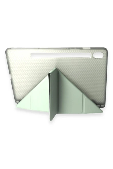 Samsung Galaxy Tab A9 Kılıf Kalemlikli Mars Tablet Kılıfı - Açık Yeşil - Resim 3