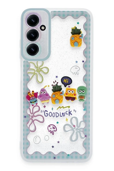 Samsung Galaxy A05S Kılıf Sweet Desenli Silikon Kapak - Açık Mavi ürün görseli