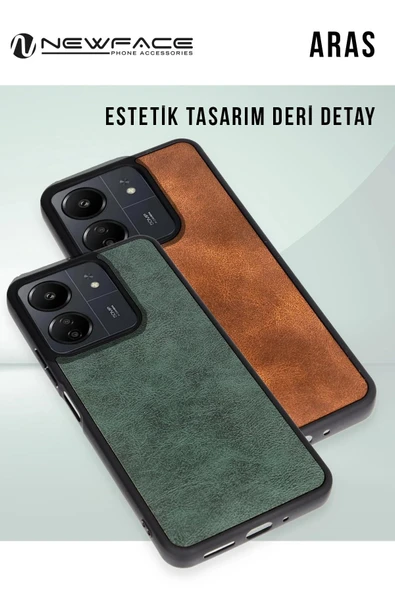 Samsung Galaxy A55 5G Kılıf Aras Deri Kapak - Koyu Yeşil - Resim 3