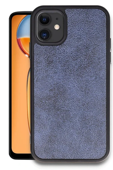 iPhone 11 Kılıf Aras Deri Kapak - Lacivert ürün görseli 1