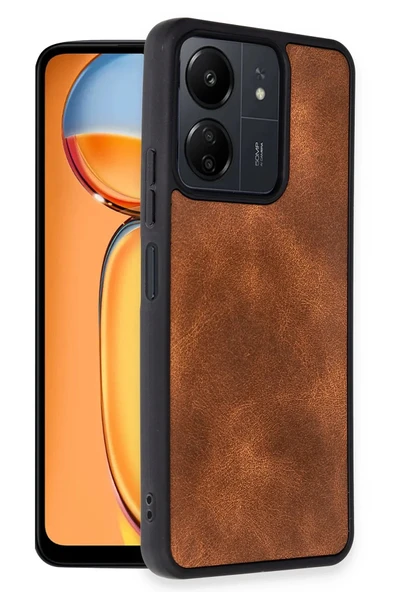 Xiaomi Redmi 13C Kılıf Aras Deri Kapak - Taba - Resim 2