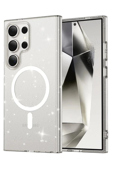 Samsung Galaxy S23 Ultra Kılıf Glow Magsafe Kapak - Şeffaf ürün görseli 1