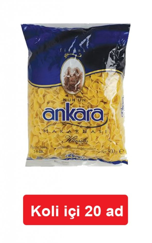 Ankara Makarna Fiyonk 500Gr 20Li Koli