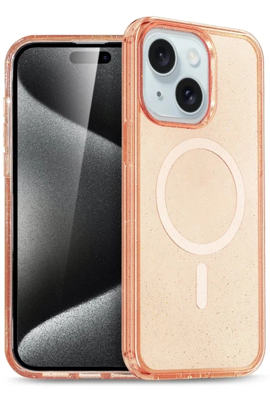 iPhone 15 Plus Kılıf Glow Magsafe Kapak - Turuncu ürün görseli