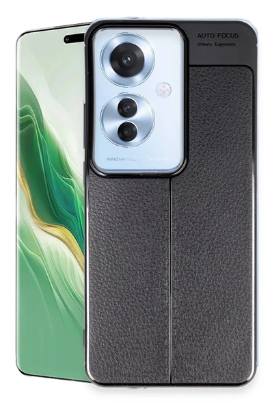Oppo Reno 11F Kılıf Auto Focus Kapak - Siyah ürün görseli 1