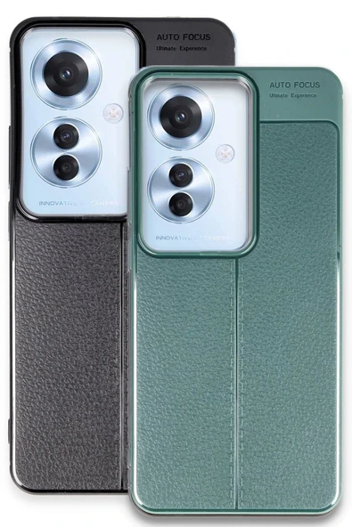 Oppo Reno 11F Kılıf Auto Focus Kapak - Siyah - Resim 3