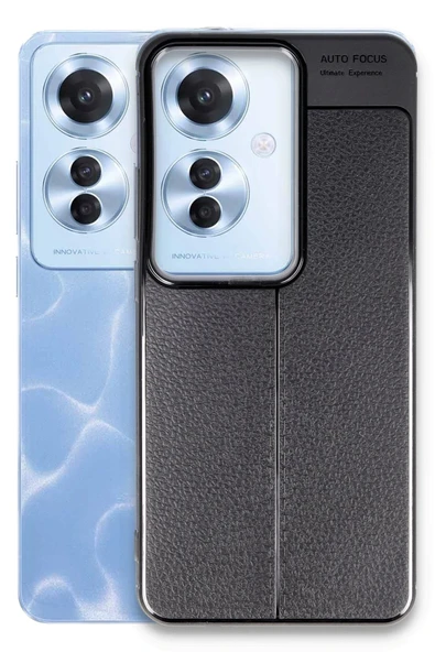 Oppo Reno 11F Kılıf Auto Focus Kapak - Siyah - Resim 2