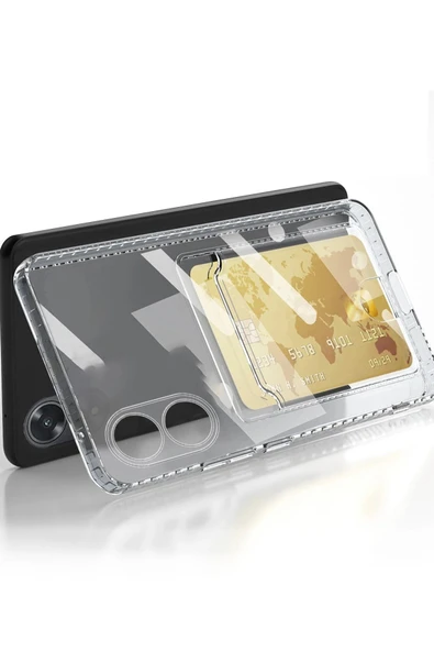 Oppo A38 Kılıf Kart Şeffaf Silikon - Şeffaf - Resim 2