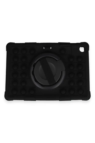 Samsung Galaxy Tab A9 Kılıf Patpat El Tutma Aparatlı Standlı Tablet Silikon - Siyah ürün görseli