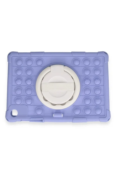 Samsung Galaxy Tab A9 Plus Kılıf Patpat El Tutma Aparatlı Standlı Tablet Silikon - Lila ürün görseli