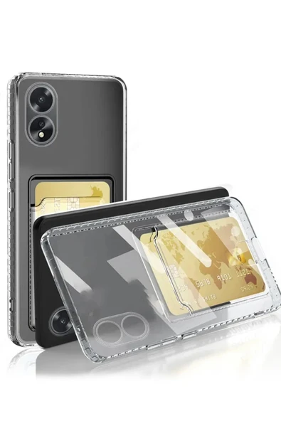 Oppo A38 Kılıf Kart Şeffaf Silikon - Şeffaf ürün görseli
