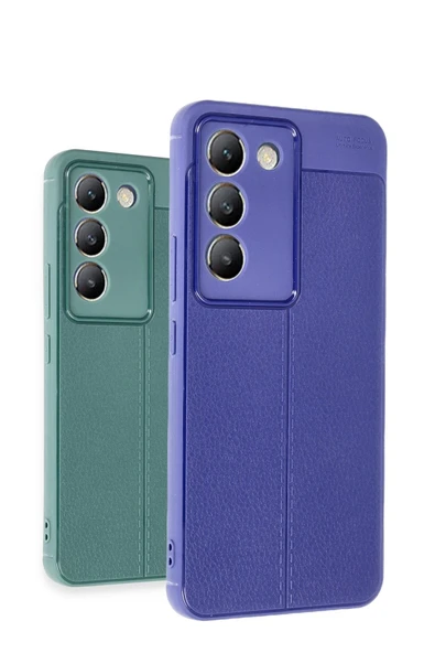 Vivo V30 Lite 4G Kılıf Auto Focus Kapak - Mavi - Resim 3