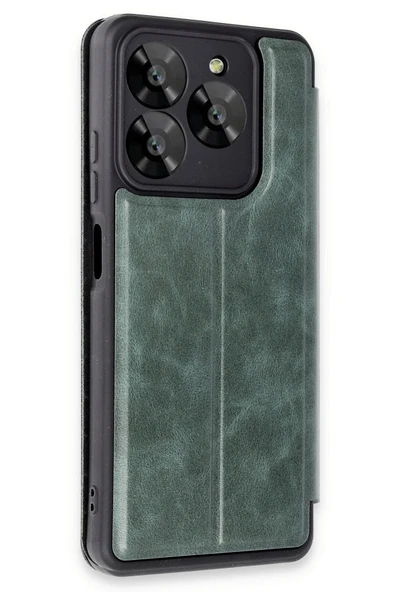 General Mobile Era 30 Kılıf Flip Cover - Koyu Yeşil - Resim 2