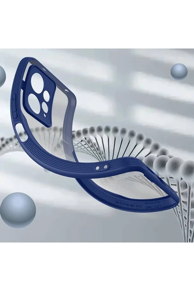 Xiaomi Redmi Note 12 5G Kılıf Platin Silikon - Mavi - Resim 3