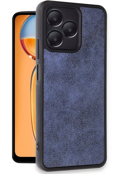 Realme Note 50 4G Kılıf Aras Deri Kapak - Lacivert - Resim 2