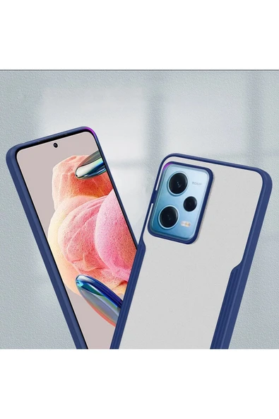 Xiaomi Redmi Note 12 5G Kılıf Platin Silikon - Mavi - Resim 2