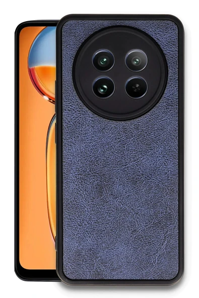 Realme 12 5G Kılıf Aras Deri Kapak - Lacivert ürün görseli