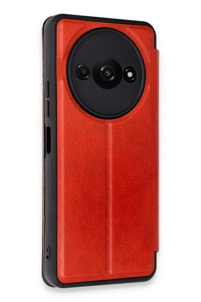 Xiaomi Redmi A3 4G Kılıf Flip Cover - Kırmızı - Resim 2