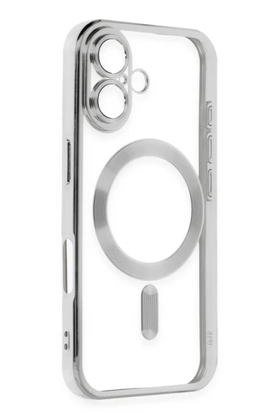 iPhone 16 Kılıf Kross Magneticsafe Kapak - Gümüş - Resim 2