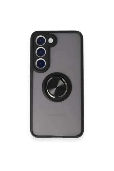 Samsung Galaxy S24 FE Kılıf Montreal Yüzüklü Silikon Kapak - Siyah ürün görseli