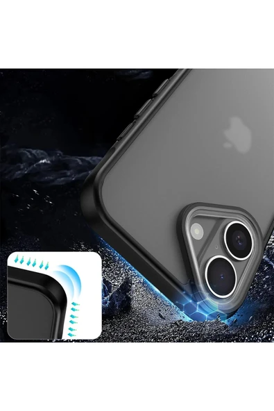 iPhone 16 Kılıf Elegant Kapak - Siyah - Resim 4