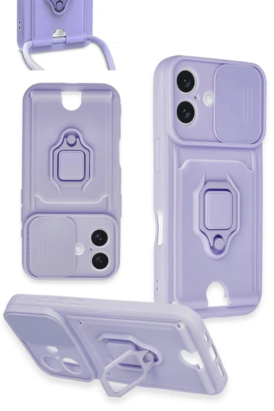 Xiaomi Mİ 11 Lite Kılıf Zuma Kartvizitli Yüzüklü Silikon - Pembe - Resim 4