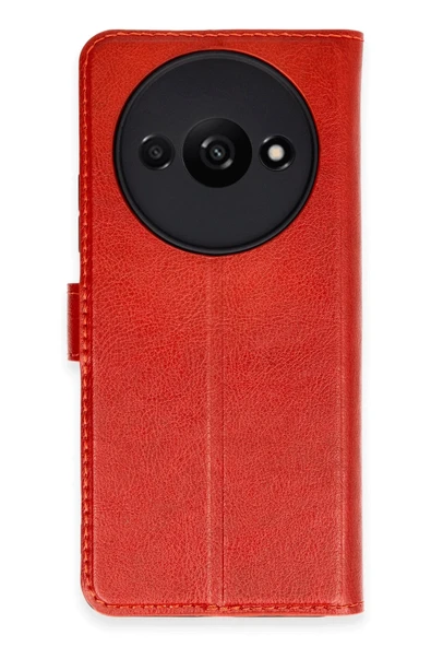Xiaomi Redmi A3 4G Kılıf Trend S Plus Kapaklı Kılıf - Kırmızı ürün görseli 1