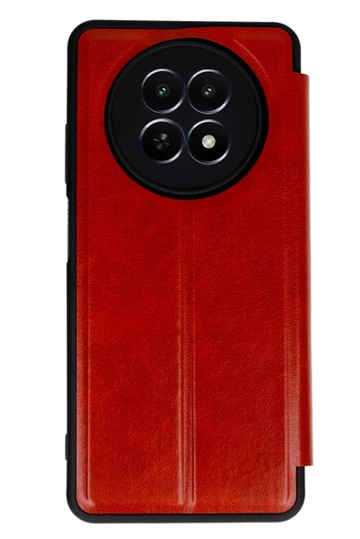 Realme 12 5G Kılıf Flip Cover - Kırmızı - Resim 2