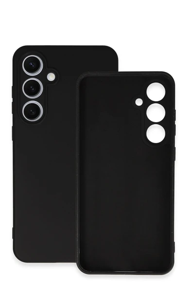 Samsung Galaxy S24 FE Kılıf Nano içi Kadife Silikon - Siyah - Resim 3