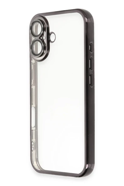 iPhone 16 Kılıf Lensli Silikon - Siyah - Resim 2