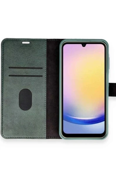 Samsung Galaxy A05S Kılıf Trend S Plus Kapaklı Kılıf - Yeşil - Resim 4