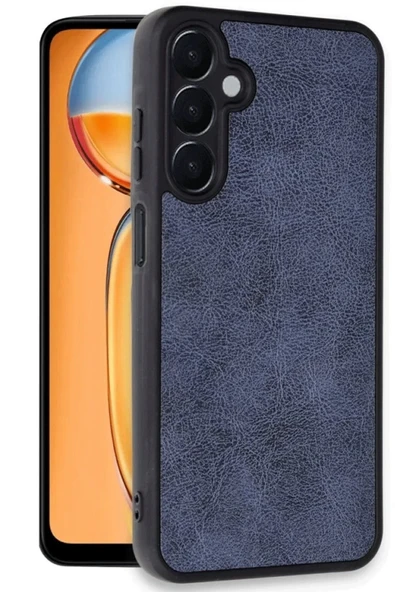 Samsung Galaxy S24 FE Kılıf Aras Deri Kapak - Lacivert - Resim 3