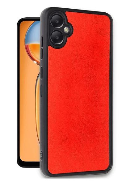 Samsung Galaxy A06 Kılıf Aras Deri Kapak - Kırmızı - Resim 2
