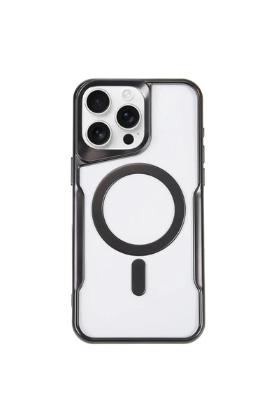 iPhone 14 Pro Max Kılıf Boyi Magsafe Silikon Kapak - Siyah ürün görseli 1