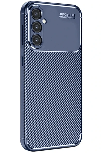 Samsung Galaxy A16 5G Kılıf Auto Focus Karbon Kapak - Lacivert ürün görseli
