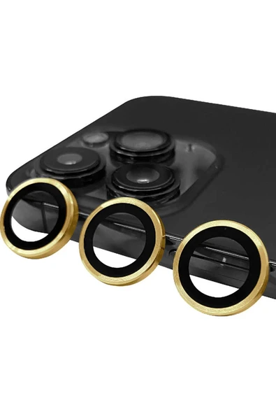 iPhone 14 Pro Max Raze Metal Kamera Lens - Gold ürün görseli